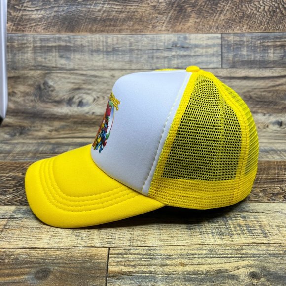 Fraggle Rock Mens Trucker Hat Yellow Snapback 80s Retro TV Baseball Cap - Picture 4 of 8